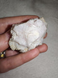 Natural Pale Pink Calcite on Matrix Raw Mineral Specimen 69g