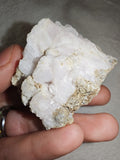 Natural Pale Pink Calcite on Matrix Raw Mineral Specimen 69g