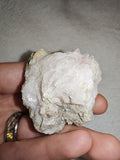Natural Pale Pink Calcite on Matrix Raw Mineral Specimen 69g