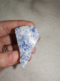 Natural Raw Sodalite with Calcite Blue Mineral Specimen 26g