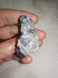Natural Galena with Calcite Crystal Mineral Specimen on Matrix 64g