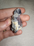 Natural Galena with Calcite Crystal Mineral Specimen on Matrix 64g