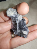 Natural Galena with Calcite Crystal Mineral Specimen on Matrix 64g