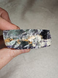 Natural Green & Purple Fluorite with Quartz Mineral Specimen 190g