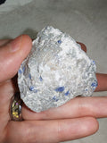 Lazurite in Calcite Marble Matrix Natural Blue Mineral Specimen 67g