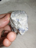 Lazurite in Calcite Marble Matrix Natural Blue Mineral Specimen 67g