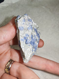 Lazurite in Calcite Marble Matrix Natural Blue Mineral Specimen 67g