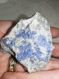 Lazurite in Calcite Marble Matrix Natural Blue Mineral Specimen 67g