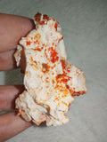 Vanadinite on Barite Orange Red Crystal Mineral Specimen 68g