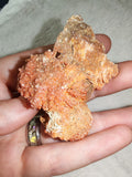 Vanadinite on Barite Orange Red Crystal Mineral Specimen 68g