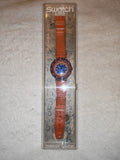 Vintage Swatch Scuba 200 Red Island SDK106 1992 Boxed Papers Swiss Watch