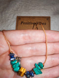 Tiger's Eye Malachite Lapis Lazuli Positive Vibes Adjustable Gemstone Bracelet