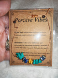 Tiger's Eye Malachite Lapis Lazuli Positive Vibes Adjustable Gemstone Bracelet