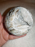 Natural Sphalerite with Druzy Quartz Sphere 315g Crystal Geode