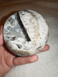 Natural Sphalerite with Druzy Quartz Sphere 315g Crystal Geode