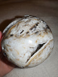 Natural Sphalerite with Druzy Quartz Sphere 315g Crystal Geode