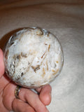 Natural Sphalerite with Druzy Quartz Sphere 315g Crystal Geode