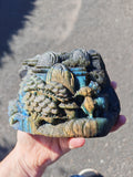 Natural Labradorite Hand Carved Landscape 1.6kg Statement Piece