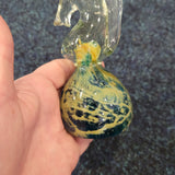 Vintage Signed Mdina Blue Summer Glass Seahorse Paperweight Malta #21