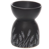 Grass Design Black Ceramic Oil & Wax Melt Burner
