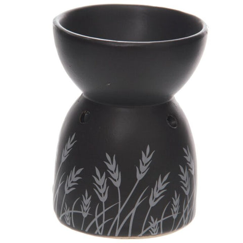 Grass Design Black Ceramic Oil & Wax Melt Burner