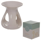 White Tear Drop Ceramic Oil & Wax Burner