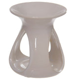 White Tear Drop Ceramic Oil & Wax Burner