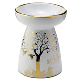 Metallic Gold Tree Ceramic Oil & Wax Melt Burner