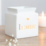 White 'HOME' cutout burner