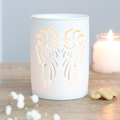 White angel wings cut out burner