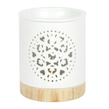 White mandala cut our burner