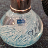 Vintage Caithness Glass Blue White Perfume Atomiser Handcrafted Scotland #12