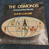 The Osmonds Around The World Live In Concert 2x LP Vinyl Gatefold Album MGM Double Record