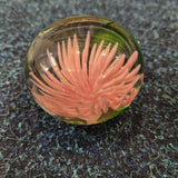 Handcrafted Pink Floral Art Glass Paperweight #58