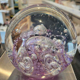 Large Art Glass Marine Paperweight Purple Sea Life Studio Glass Bubble Display Ornament 1.475kg