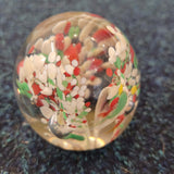 Vintage Hand Blown Art Glass Paperweight Floral Blossom Tree Studio Glass Ornament 325g