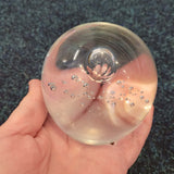 Large Handcrafted Controlled Bubble Art Glass Paperweight #69