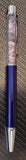 Amethyst Gemstone Chip Ballpoint Pen Purple Silver Tone