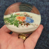 Large Handcrafted Floral Bouquet Art Glass Paperweight #68