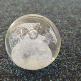 Handcrafted Art Glass Paperweight with Frosted Sparkle Effect #80