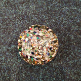 Vintage Millefiori Art Glass Paperweight Multicoloured Quarters Design Studio Glass 310g