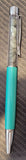 Green Aventurine Gemstone Chip Ballpoint Pen Aqua Silver Tone