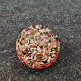 Vintage Millefiori Art Glass Paperweight Multicoloured Quarters Design Studio Glass 310g