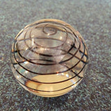 Large Handcrafted Black Spiral Art Glass Paperweight #72