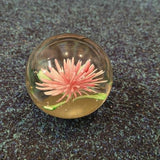 Handcrafted Pink Floral Art Glass Paperweight #57