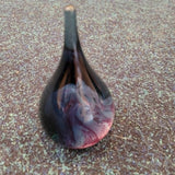 Vintage Caithness Glass Moondrop Teardrop Paperweight Scotland Purple Pink