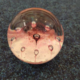 Vintage Selkirk Glass Whispers Paperweight Scotland 1989 Pink 850g #18