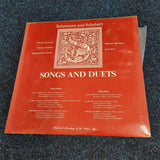 Schumann Schubert Songs and Duets Historical Vocal Vinyl LP SAGA 7007