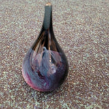 Vintage Caithness Glass Moondrop Teardrop Paperweight Scotland Purple Pink