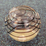 Large Handcrafted Black Spiral Art Glass Paperweight #72